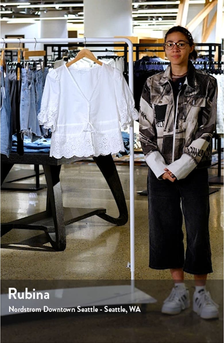 Eyelet Tie Front Cotton Top, sales video thumbnail