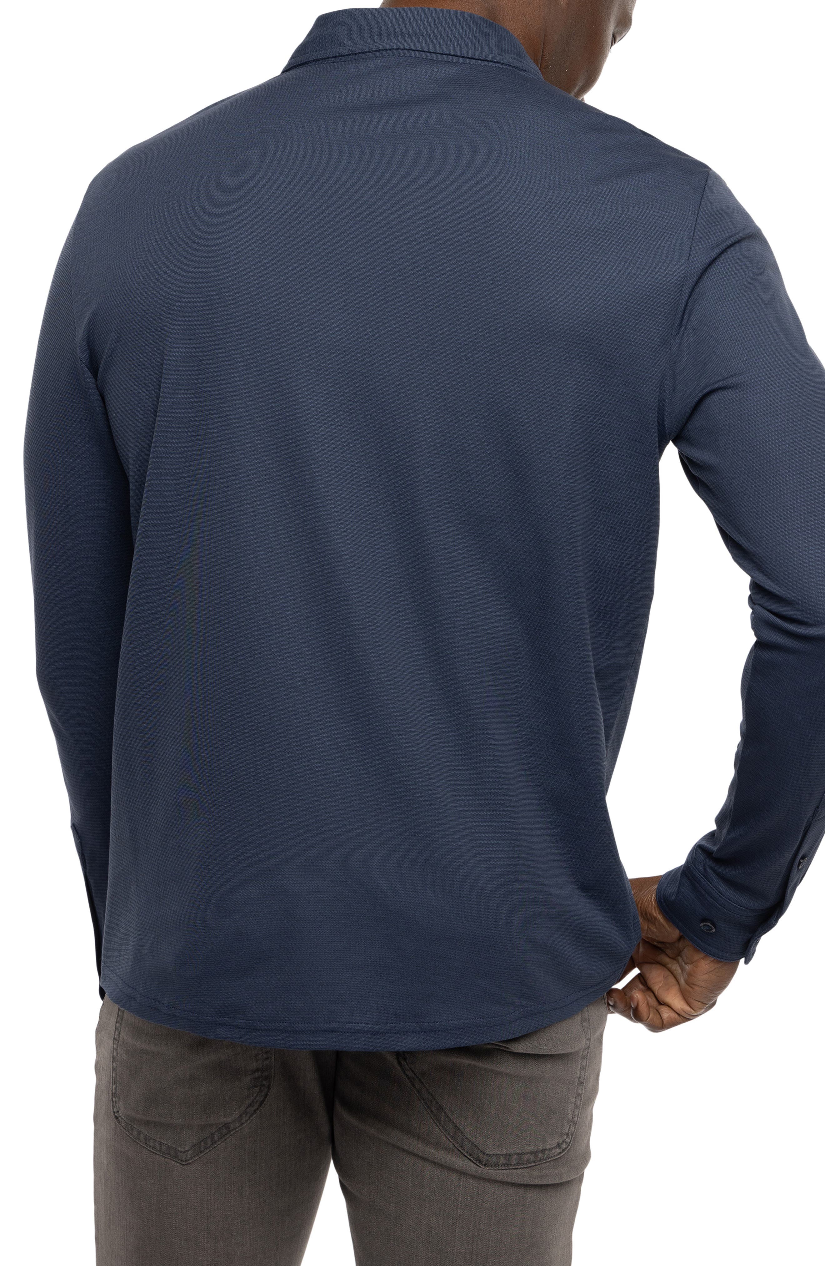 State Room Textured Long Sleeve Polo - image 2