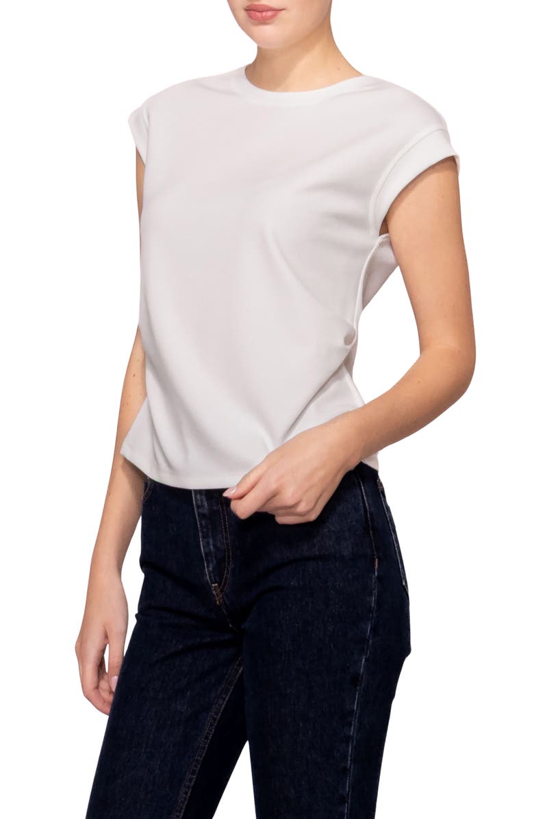 MELLODAY Cinched Techno Top, Alternate, color, White