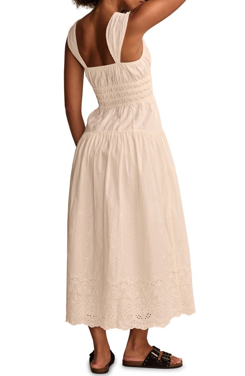 Lucky Brand Eyelet Embroidery A-Line Dress, Alternate, color, 