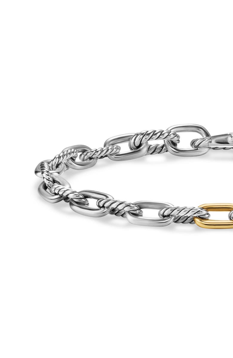 David Yurman Men's DY Madison<sup>®</sup> Chain Bracelet in Sterling Silver with 18K Yellow Gold, 6mm, Alternate, color, Silver
