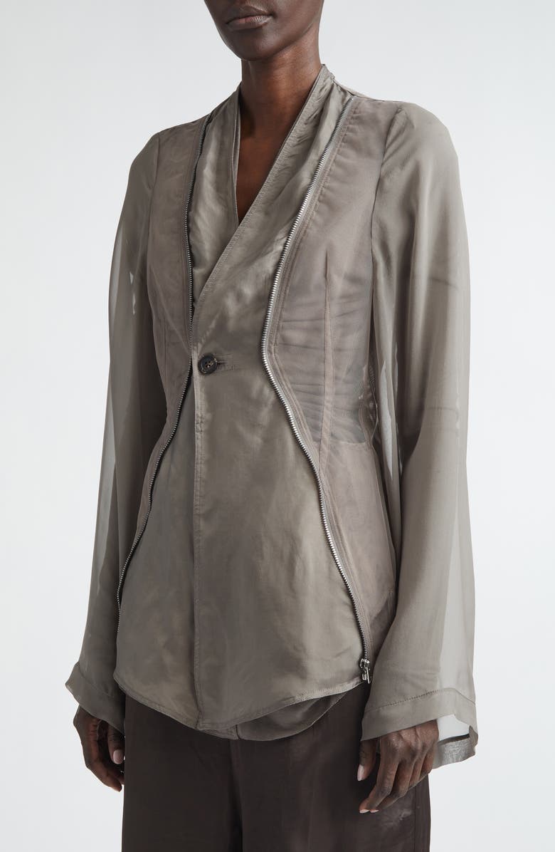 Rick Owens Temple Stag Jacket, Alternate, color, Dust