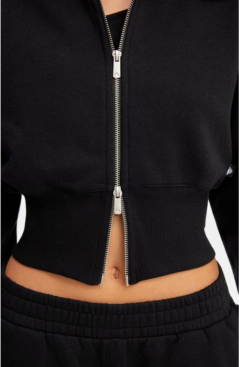 COTTON ON BODY Women's Active Fleece Contour Zip Through, Alternate, color, Black