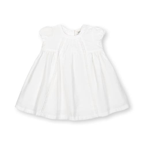 Hope & Henry Baby Special Occasion Linen Pintuck Dress, Infant In Soft White Pintuck