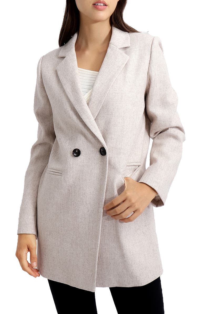 Belle & Bloom Kensington Oversize Wool Blend Coat, Main, color, Natural