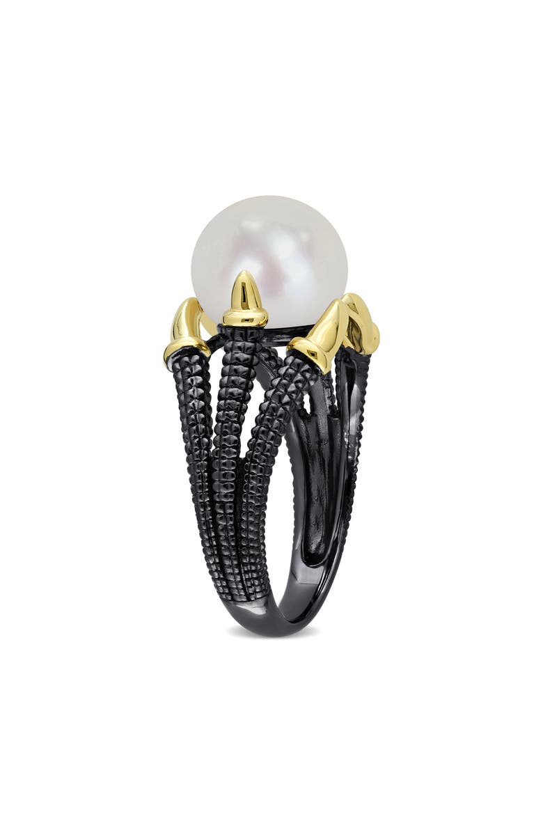 DELMAR Cultured Pearl Two-Tone Ring, Alternate, color, White