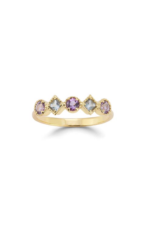 14K Gold Gemstone Ring