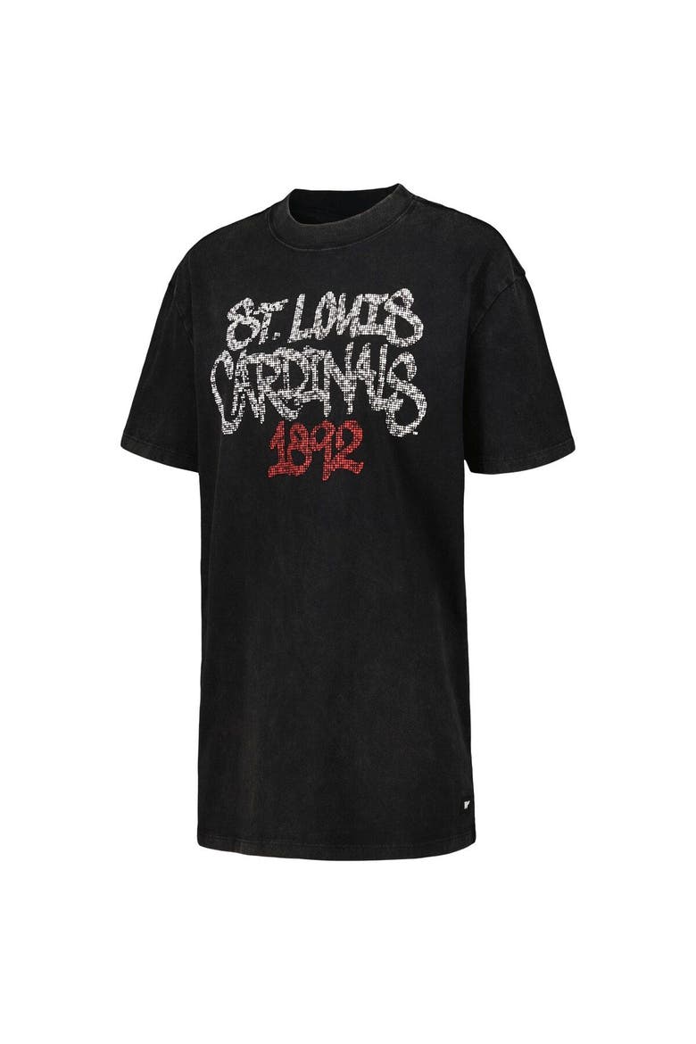 Women's The Wild Collective Black St. Louis Cardinals T-Shirt Dress, Alternate, color, Black