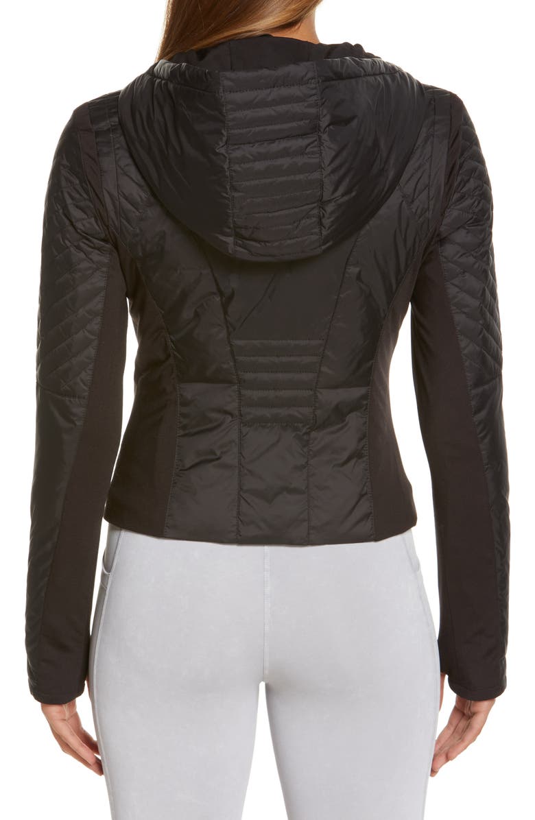 Blanc Noir Packable Down Hooded Jacket, Alternate, color, 