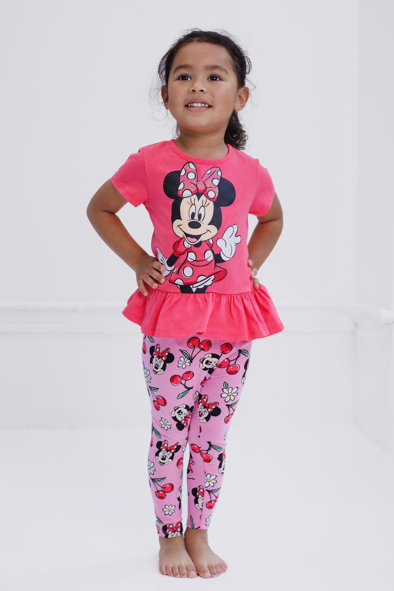 Minnie Mouse 2-Piece T-Shirt and Leggings Set, Alternate, color, Minnie Mouse Pink