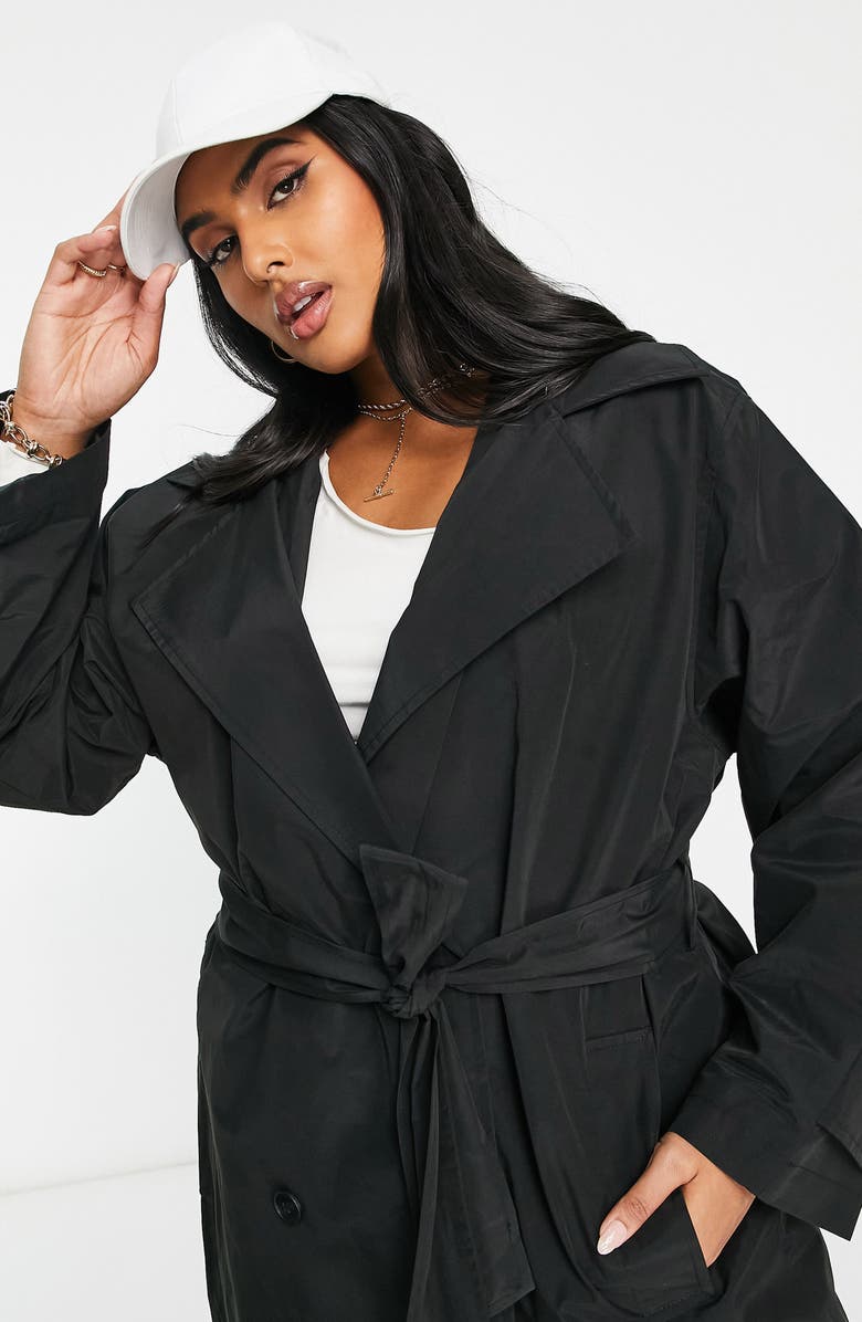 ASOS DESIGN Cotton & Nylon Trench Coat, Alternate, color, 