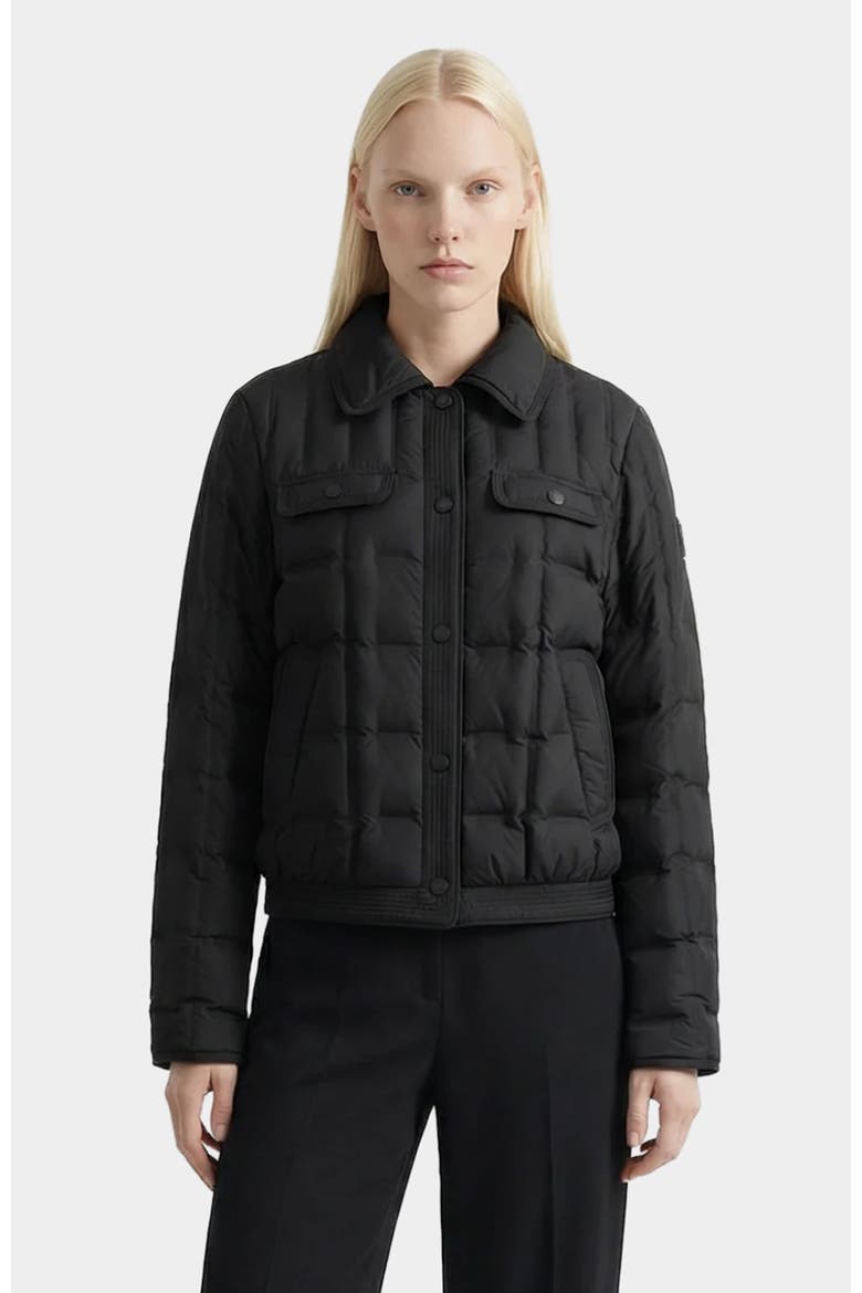 Seoul Quilted Down Shirt Jacket, Main, color, Black