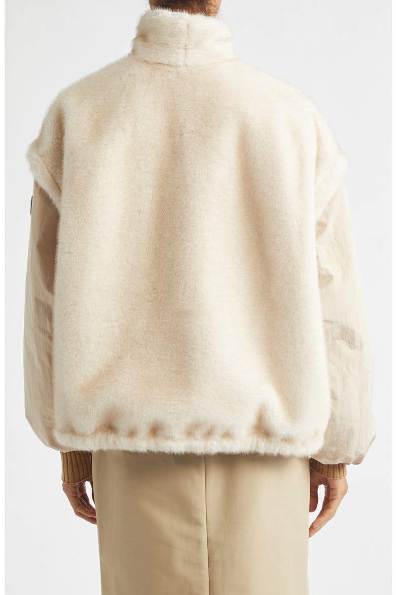 Chardonneret Layered Sleeve Fleece Jacket, Alternate, color, BEIGE