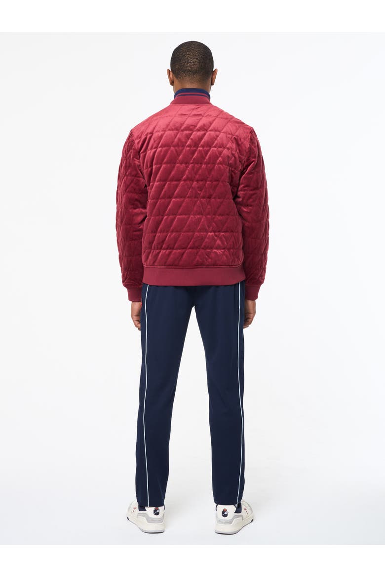 Redi Quilted Velour Bomber Jacket, Alternate, color, RHUBARB