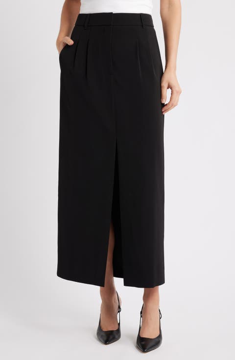 Harry Suiting Slit Maxi Skirt