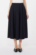 MM by Max Mara Aquila Pleated Jersey Midi Skirt