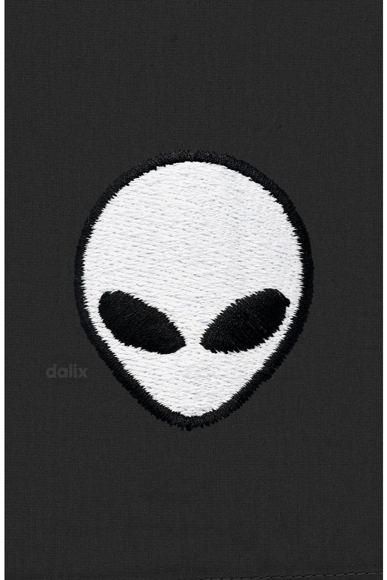 Mens Lil Alien Midweight Beach Short, Alternate, color, Black
