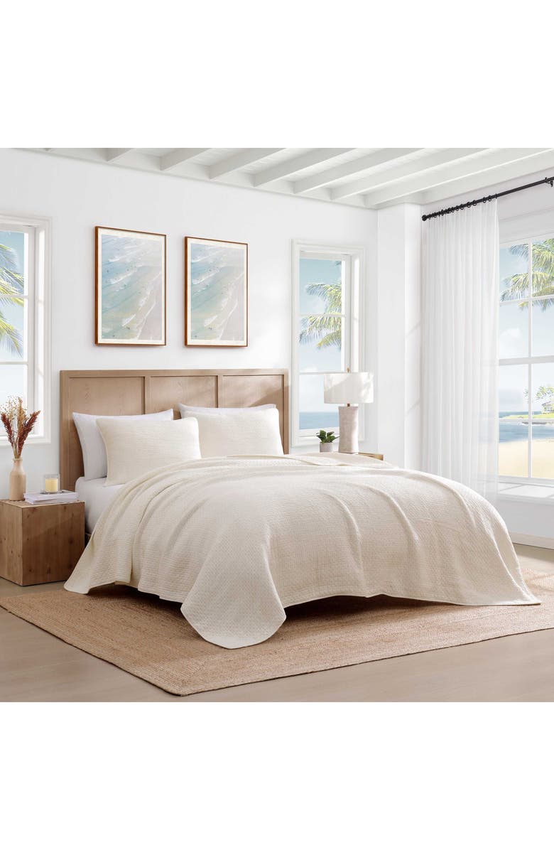 Tommy Bahama Ventura Pick Stitch Quilt & Sham Set, Alternate, color, Ivory