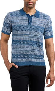 XRAY Jacquard Polo Sweater