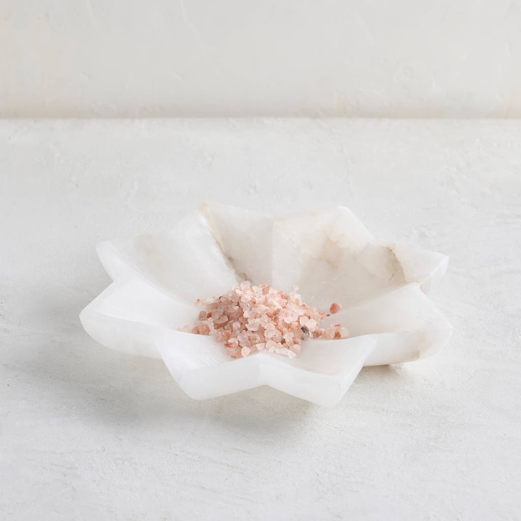 The Collective Tara Alabaster Bowl Low In Natural
