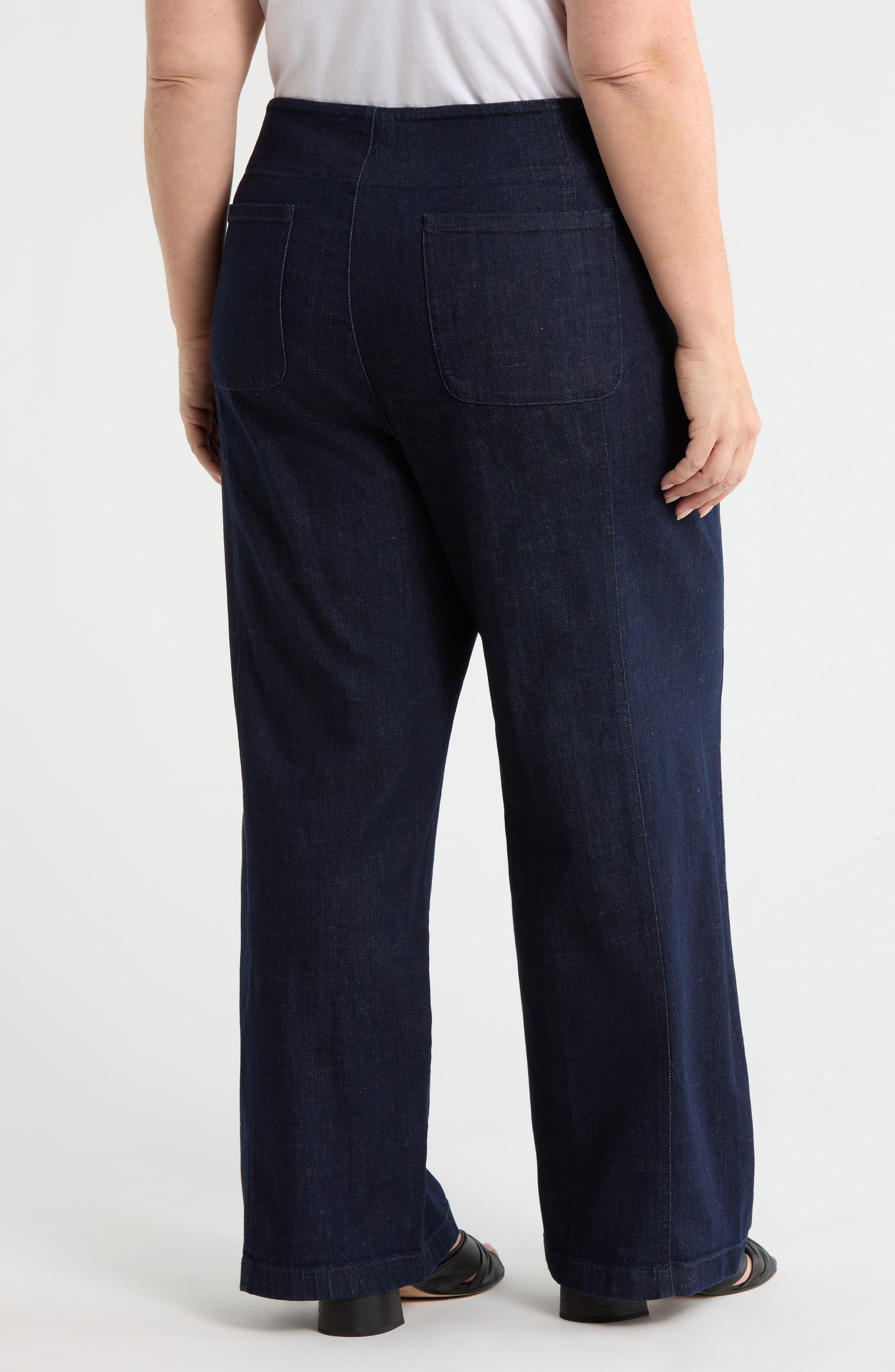 Wide Leg Denim Pants - image 2