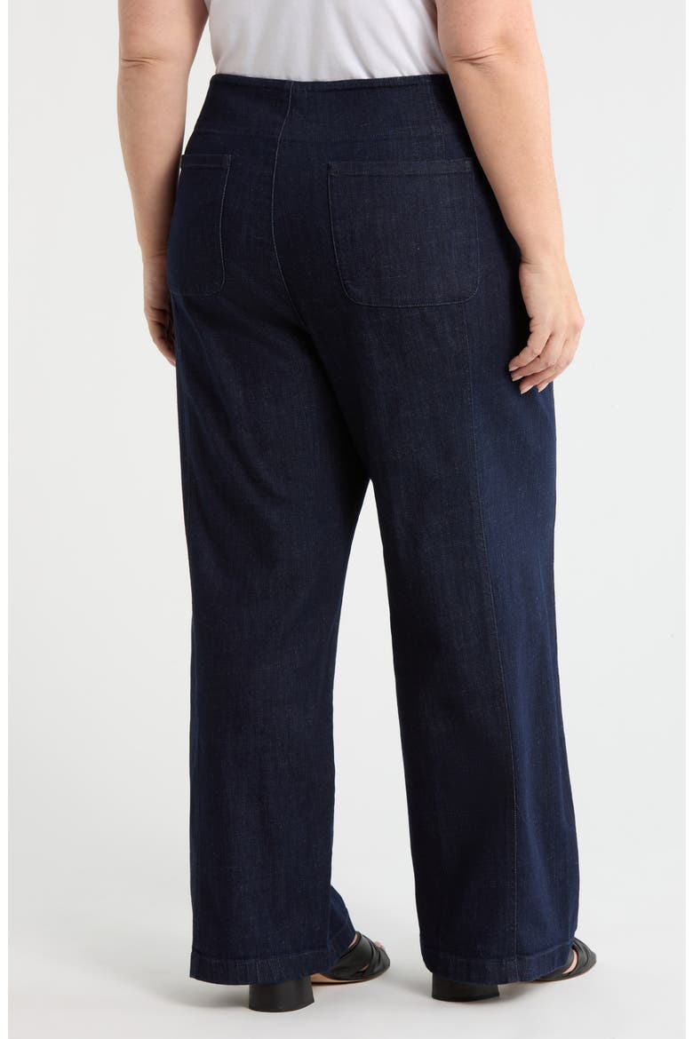 Wide Leg Denim Pants, Alternate, color, DEEP INDIGO