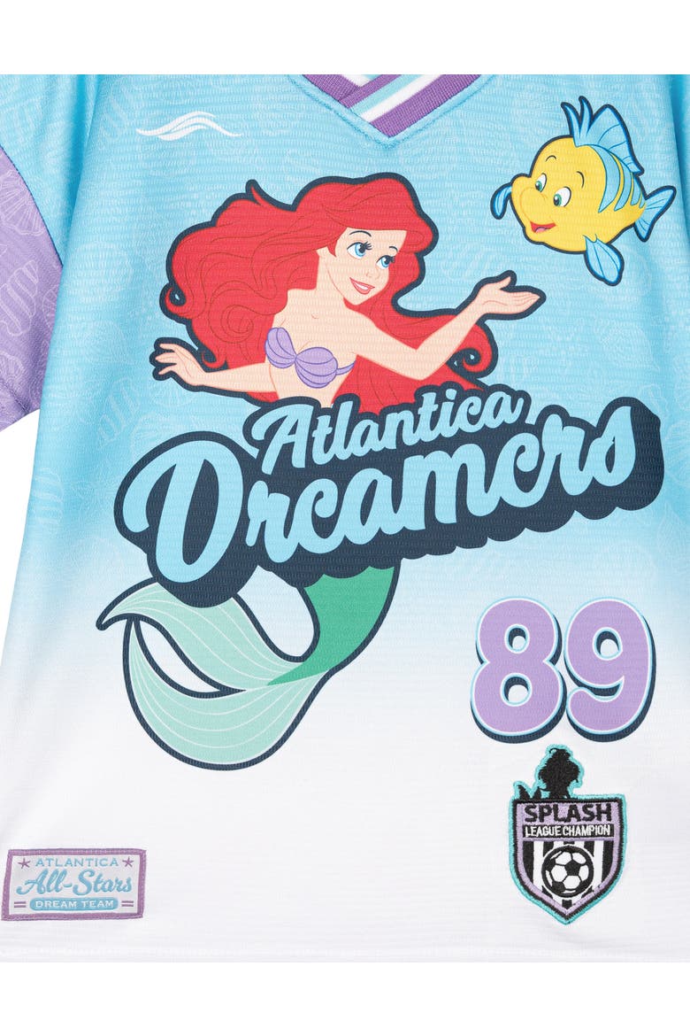 Princess Athletic Short Sleeve T-Shirt, Alternate, color, Ariel Flounder Blue
