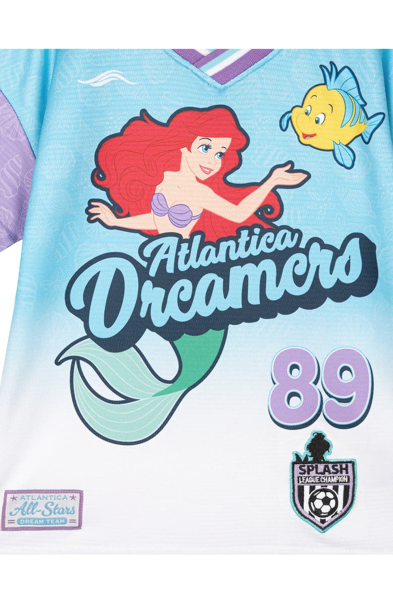 Disney Princess Athletic Short Sleeve T-Shirt, Alternate, color, Ariel Flounder Blue