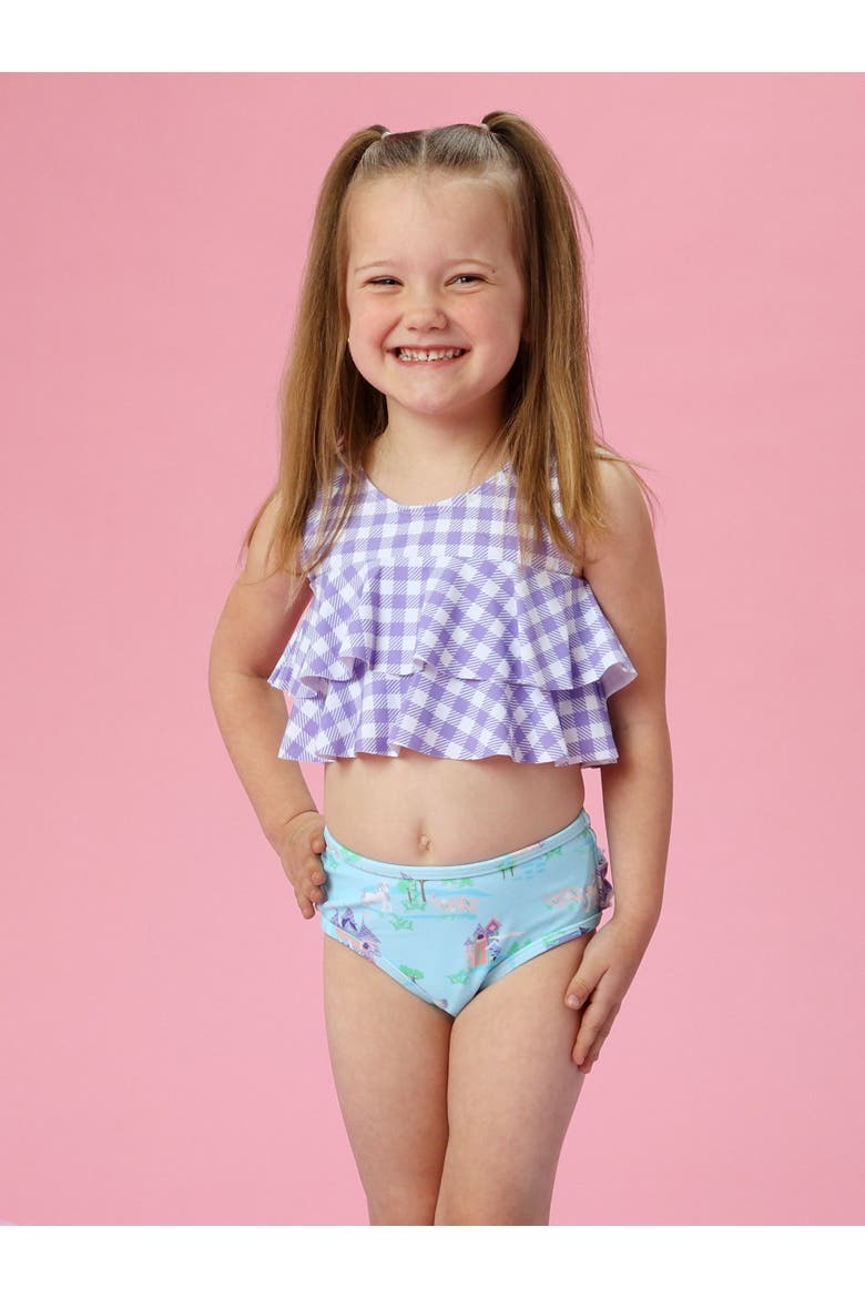 Girls Flounce Bikini, Alternate, color, Once Upon a Castle