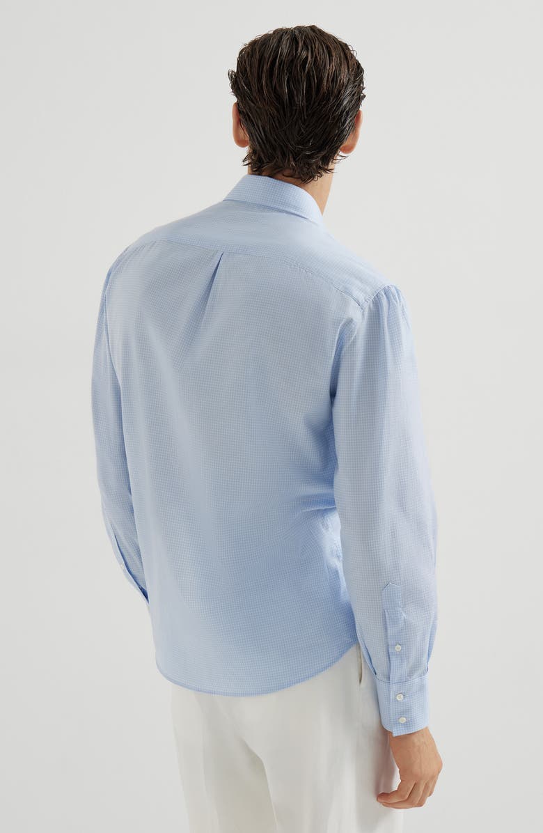 Brunello Cucinelli Button-down collar shirt, Alternate, color, Azure