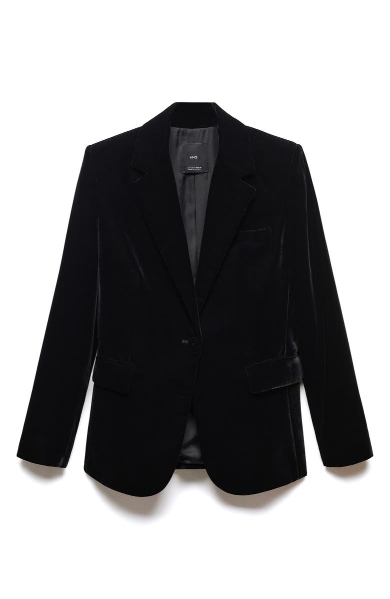 MANGO Velvet Blazer, Alternate, color, 