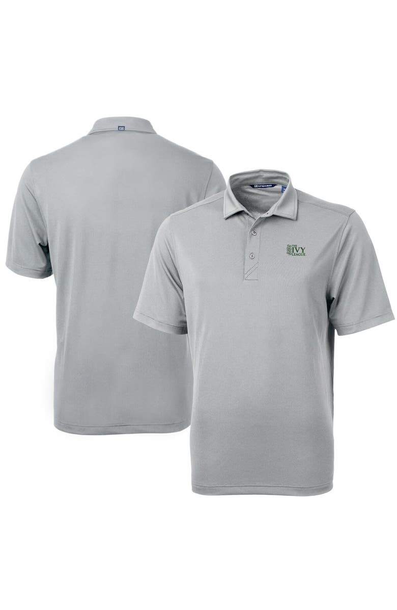 Cutter & Buck Men's Cutter & Buck  Gray Ivy League Virtue Eco Pique Recycled Polo, Main, color, 