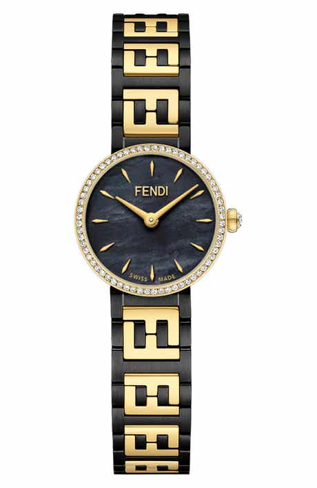 Fendi Forever Fendi Two-Tone Diamond Bracelet Watch, 19mm Fendi Forever Fendi Two-Tone Diamond Bracelet Watch, 19mm
