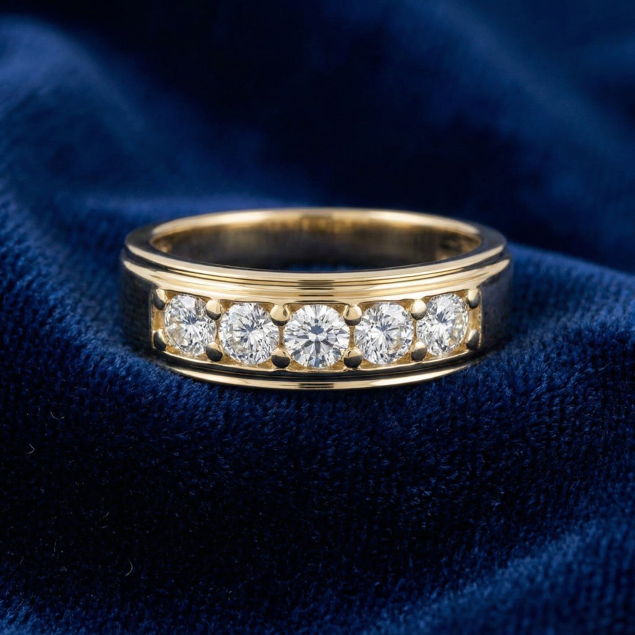 Bliss Diamond 1 Ct Diamond Ring Mens High Polished Solid Gold Wedding Bliss Diamond 1 Ct Diamond Ring Mens High Polished Solid Gold Wedding