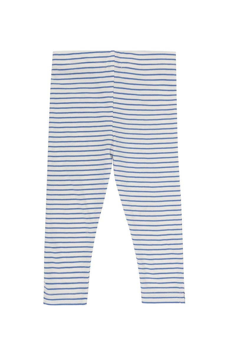 Lilly + Sid Organic Cotton Stripe Print Leggings, Alternate, color, Blue