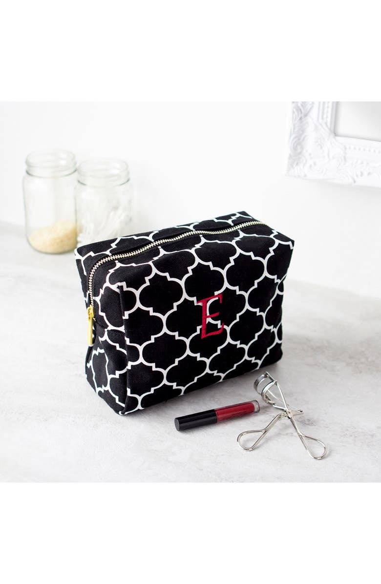 Cathy's Concepts Monogram Cosmetics Bag, Alternate, color, 