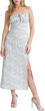 All in Favor Eyelet Embroidery Midi Dress