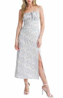 Eyelet Embroidery Midi Dress