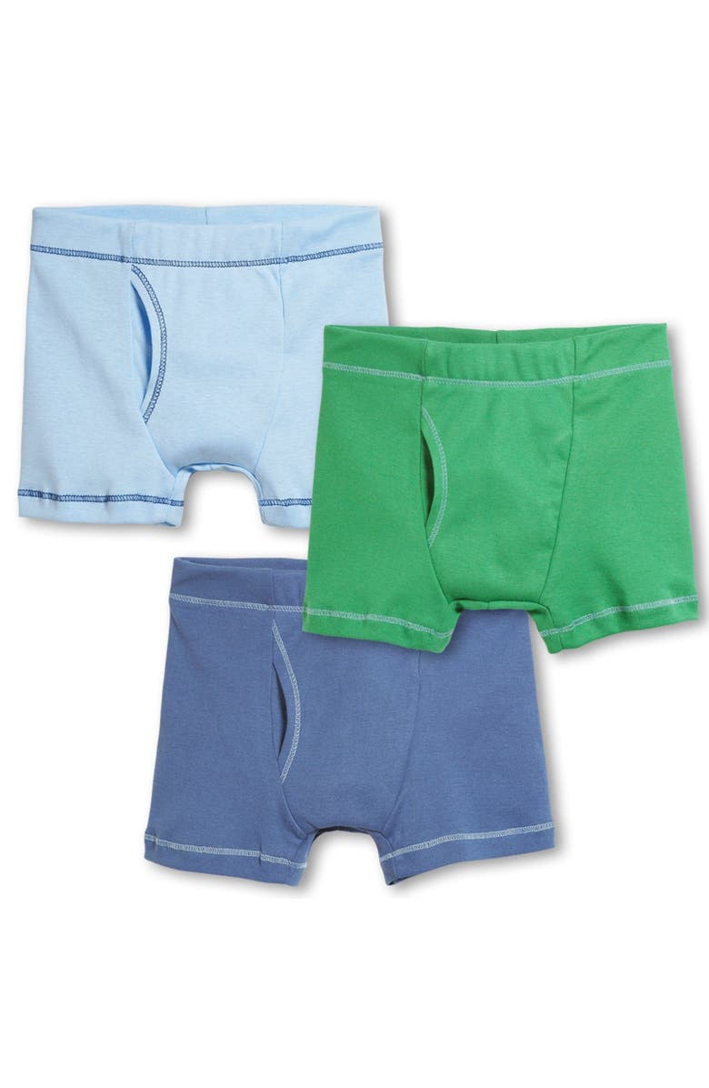 City Threads USA-Made Boys Soft Cotton Boxer Briefs 3-Pack, Main, color, Light Blue/Green/Blue