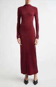 Altuzarra Kaplan Long Sleeve Knit Funnel Neck Dress