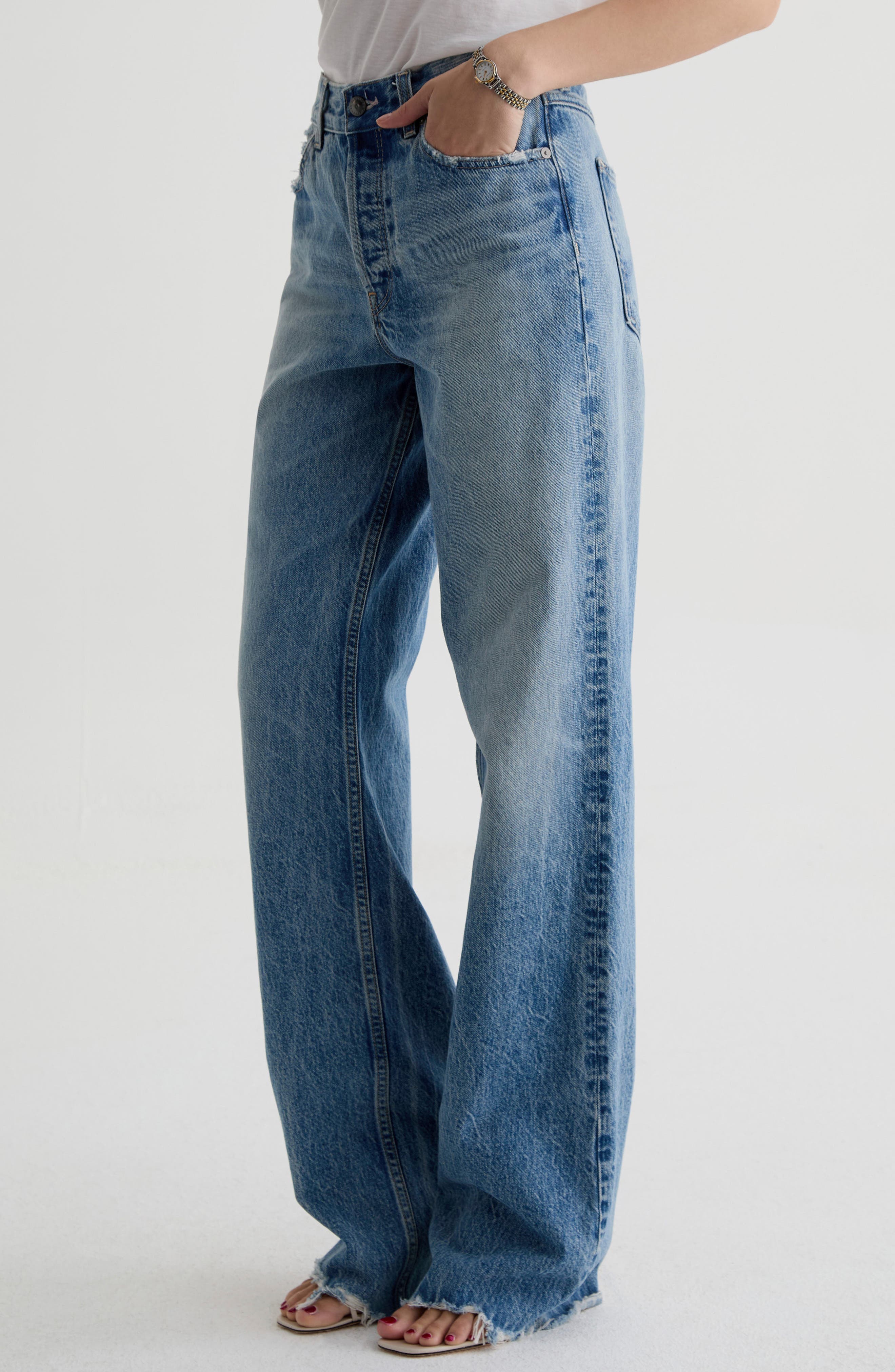 Женские AG Billie Low Waist Straight Leg Jeans — фото 6
