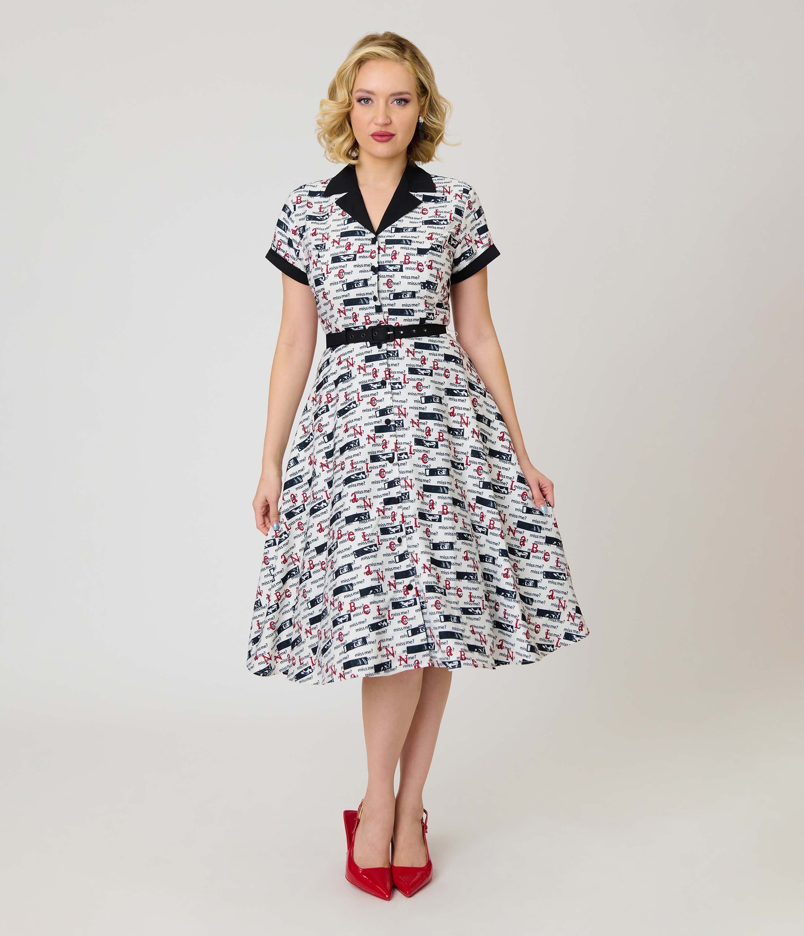 White & Black w/ Miss Me Print