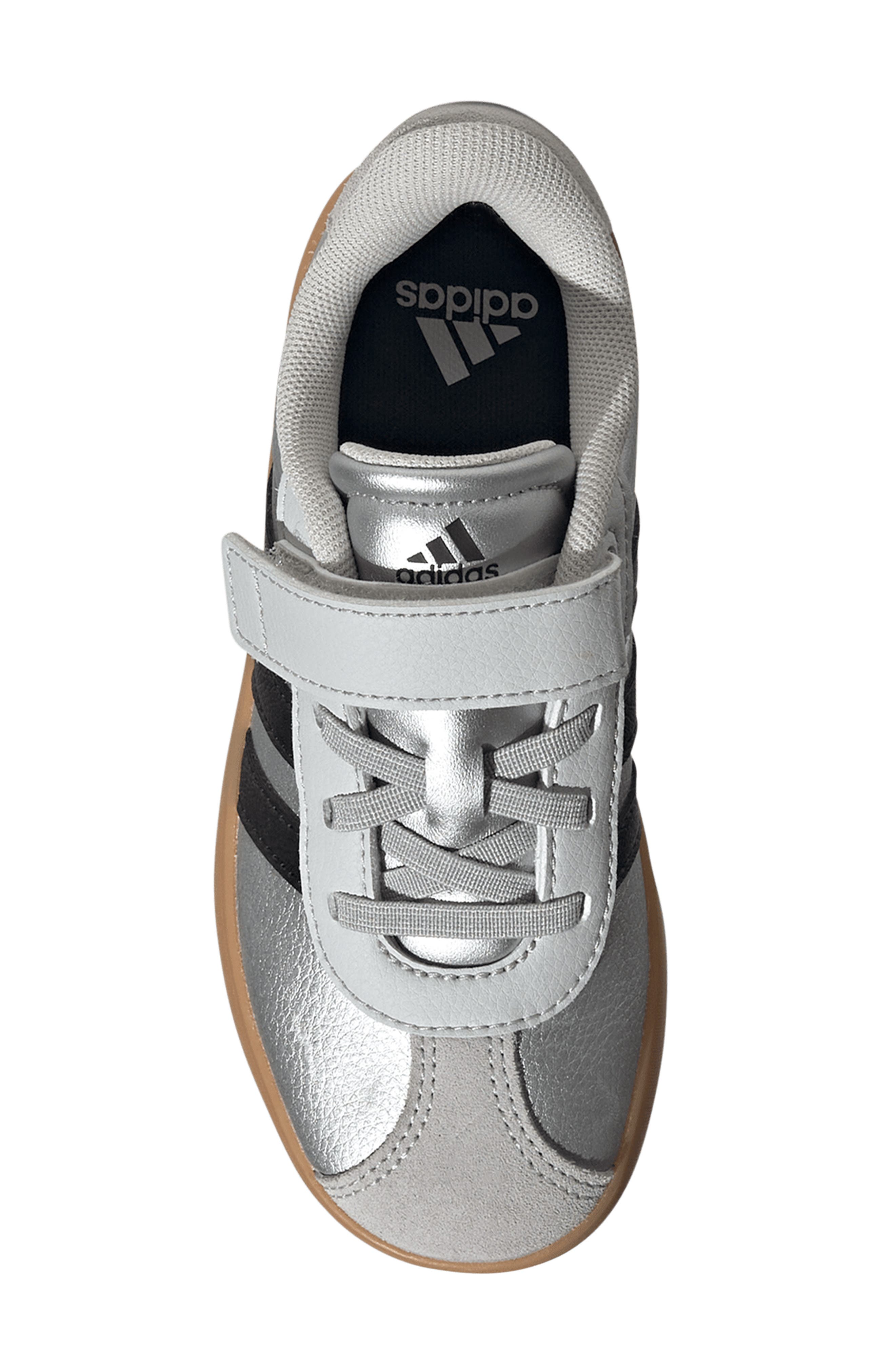 adidas Kids' VL Court 3.0 Sneaker, Alternate, color, Silver / Core Black/ Grey