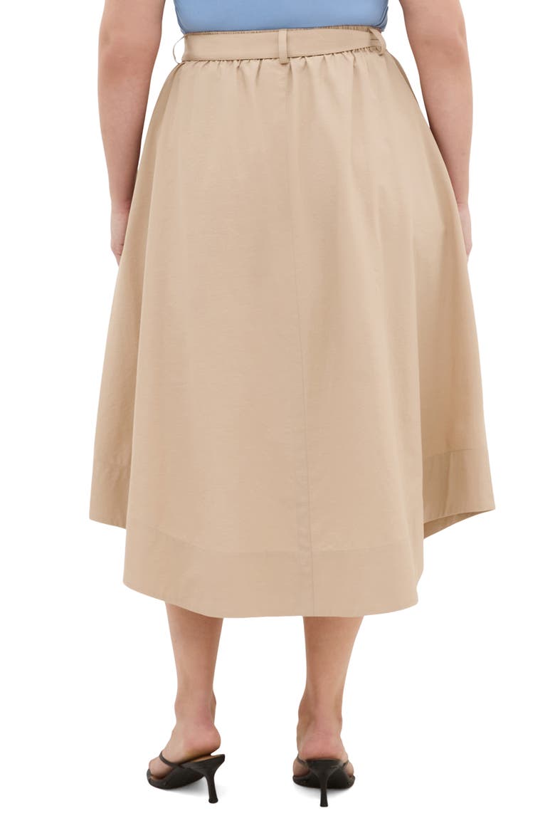 Ally Midi A-Line Skirt, Alternate, color, TAUPE