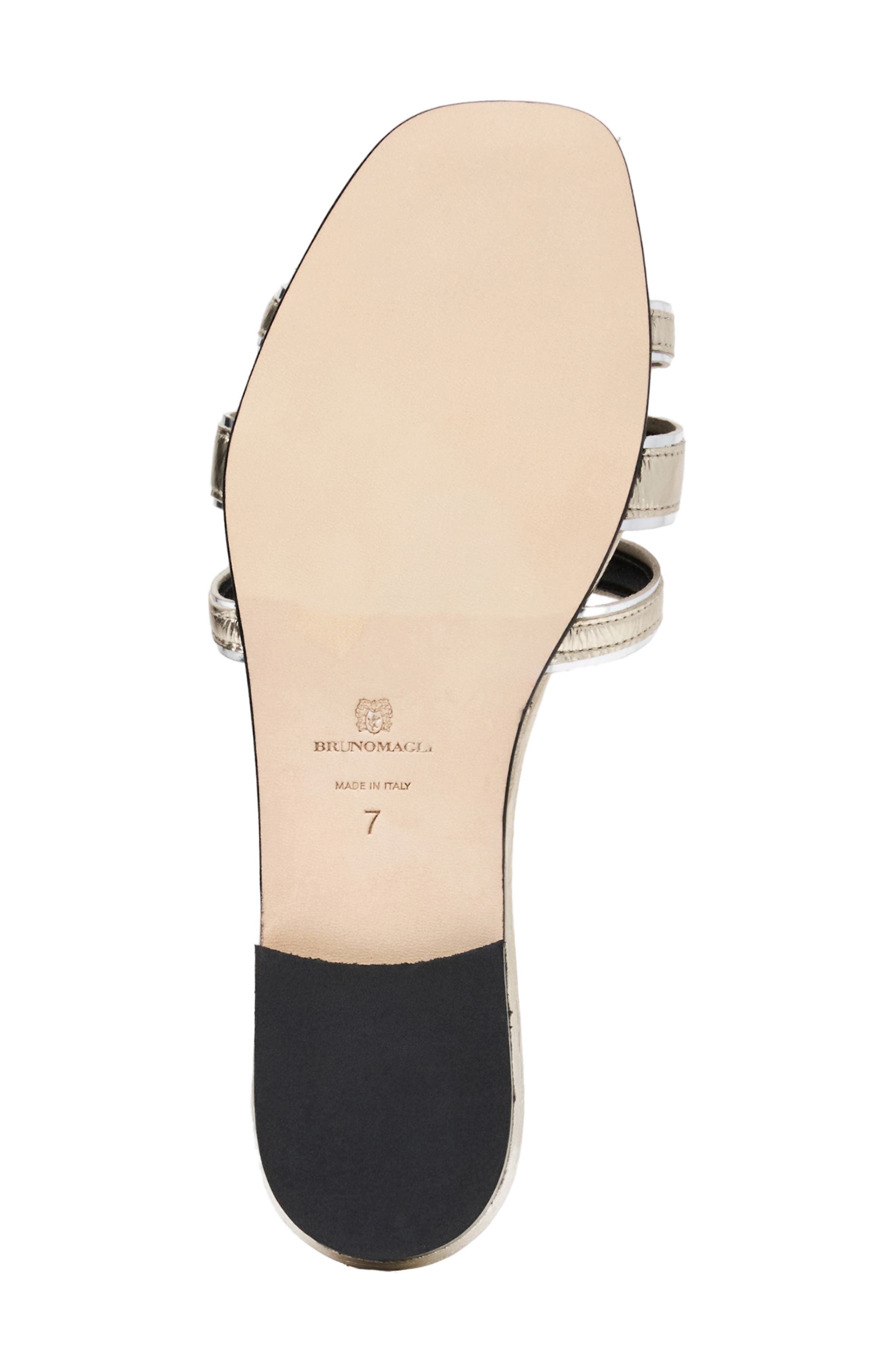 Flore Slide Sandal, Alternate, color, PLATINO/ SILVER