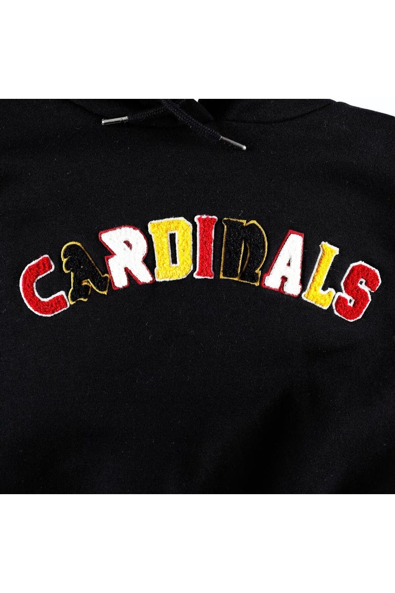 Women's The Wild Collective Black Arizona Cardinals Cropped Pullover Hoodie, Alternate, color, Black
