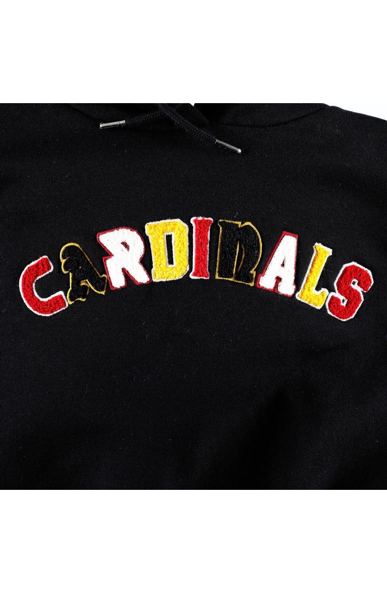 THE WILD COLLECTIVE Women's The Wild Collective Black Arizona Cardinals Cropped Pullover Hoodie, Alternate, color, Black