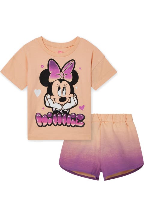 Minnie Mouse Girls' 2-Piece T-Shirt and Shorts Set