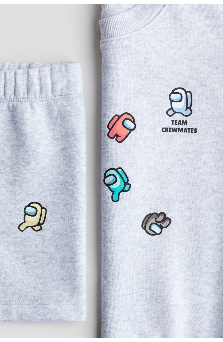 H&M 2-piece Sweatshirt And Shorts Set, Alternate, color, 