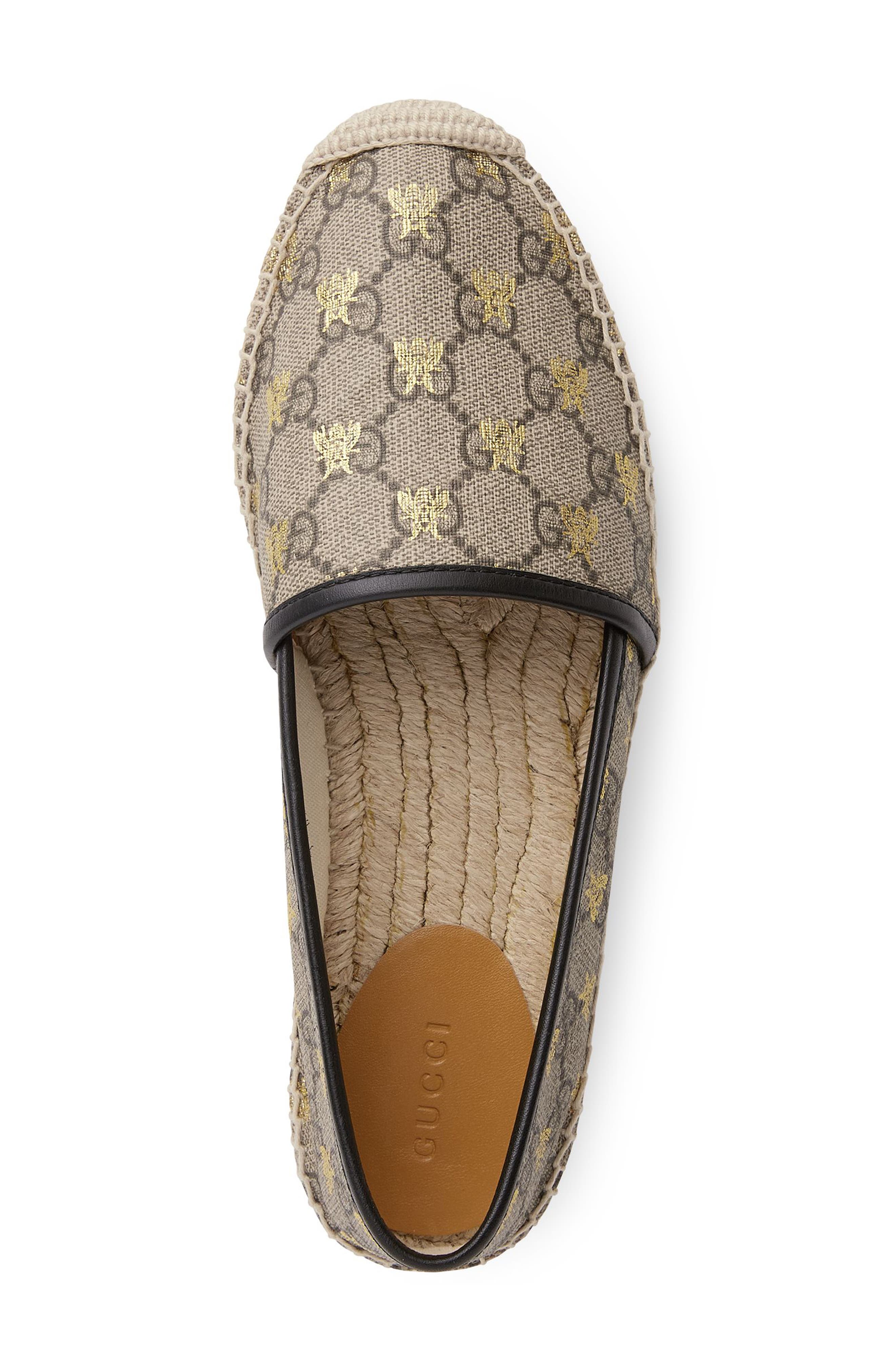 Gucci Logo Espadrille Flat, Alternate, color, 